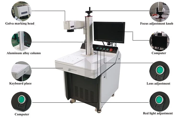 Raycus Laser Marker Source 20W 30W 50W 100W Fiber Laser Optics Printing Marking Machine for Metal